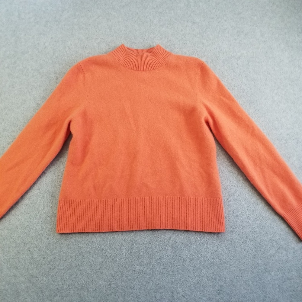 Investments Cashmere Sweater Womens Large Orange Fine ‎ Cashmere